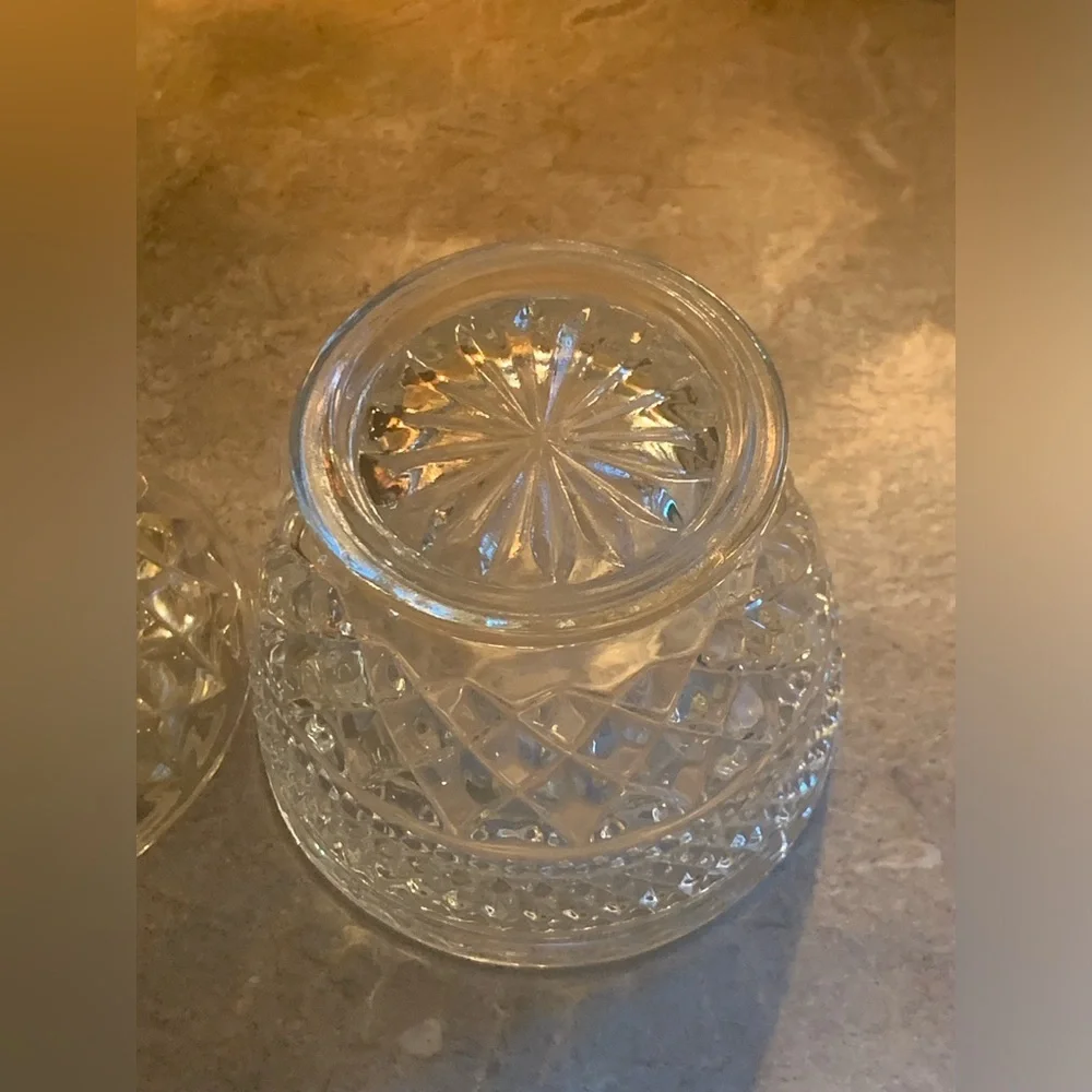 Vintage Clear Glass Candy Jar with Lid 6” x 3.75